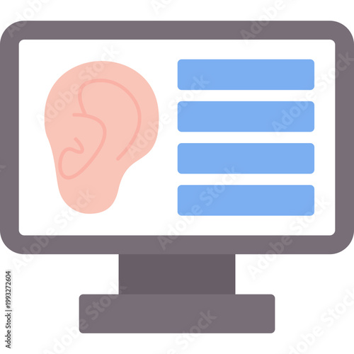 Ear Icon Vector Element