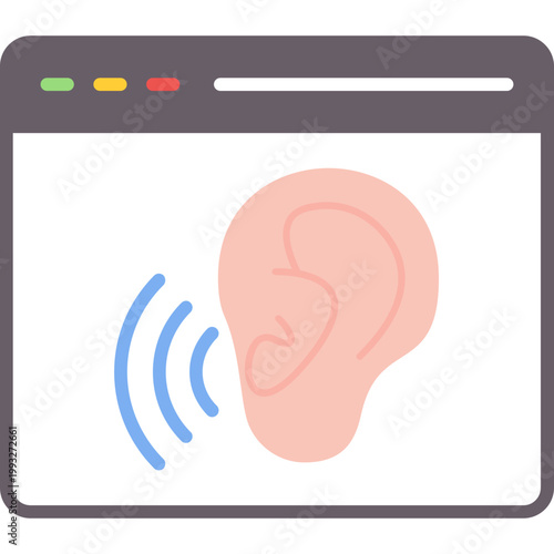 Ear Icon Vector Element