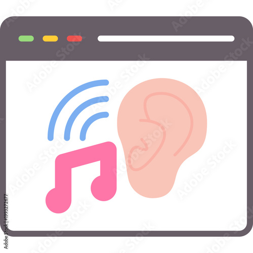 Ear Icon Vector Element