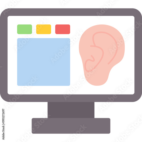 Ear Icon Vector Element