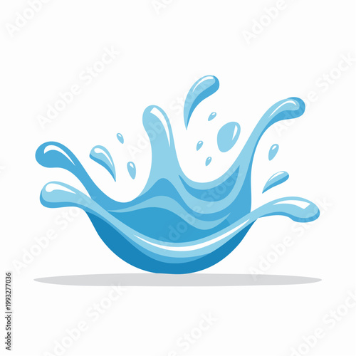 Abstract Blue Water Splash
