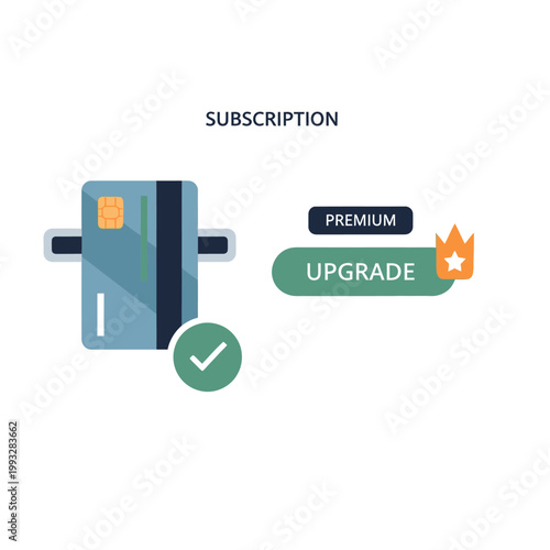 Subscription and Premium Membership Upgrade Concept Illustration