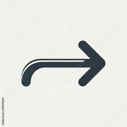 Black curved arrow pointing to the right direction.