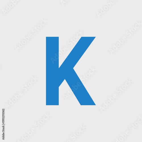 Large Blue Letter K Character.