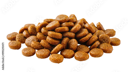 Foto Pile of Brown Dry Pet Food Kibble for Animals