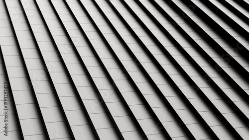 Schilderij op canvas Light White Diagonal Parallel Lines Architecture Abstract Background