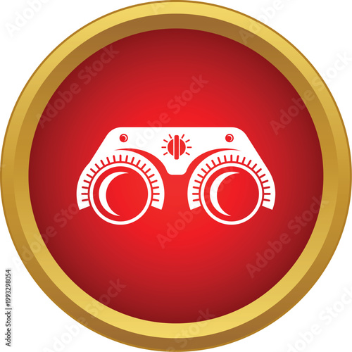 Phoropter icon representing eye examination and optical diagnosis
