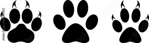 Katzenpfote, Pfote, Katze, Aufkleber Label, Sammlung, Logo