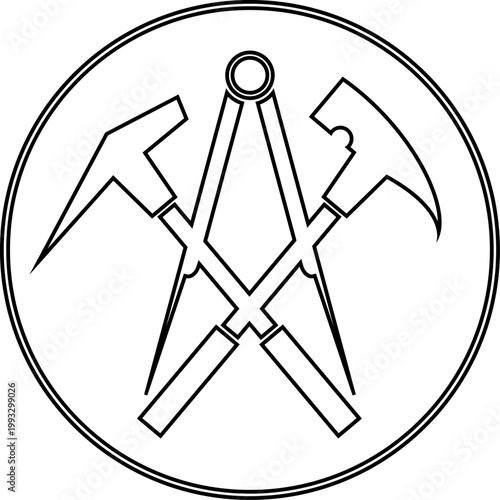 Dachdecker Werkzeuge, Dachdecker Logo, Aufkleber