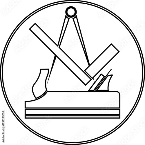 Werkzeuge, Tischler, Schreiner, Logo, Aufkleber, Icon