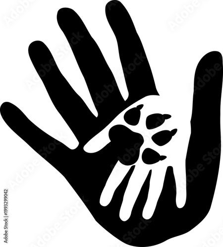 Hände und Pfote, Hunde, Fote, Logo