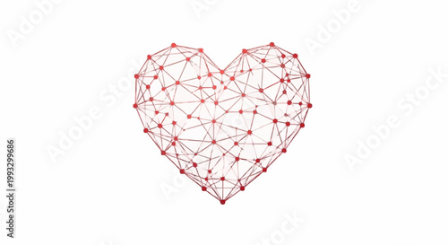A vibrant, interconnected heart symbolizing profound emotional connections and complex, beautiful relationships woven in our digital age