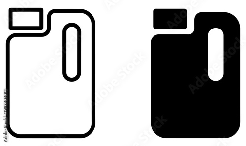 plastic canister icon outline filled vector