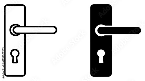 door handle icon security lock access control