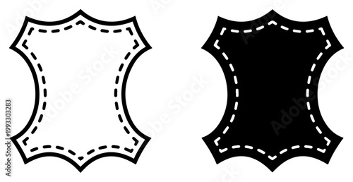 leather stitching icon handcrafted product design