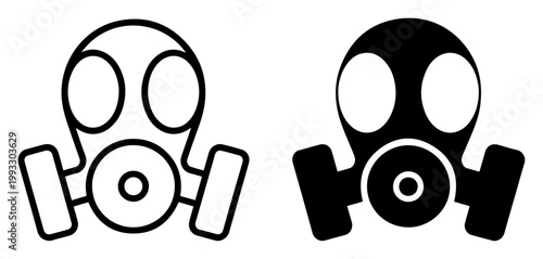 gas mask respirator icon safety vector