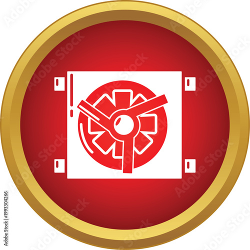 Radiator fan icon showing a car engine cooling component