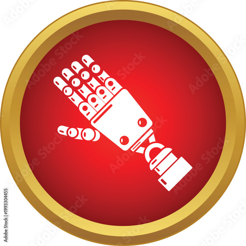 Robotic prosthetic hand illustrating bionic human enhancement and advanced technology