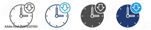 Εκτύπωση καμβά down time icon set multiple style