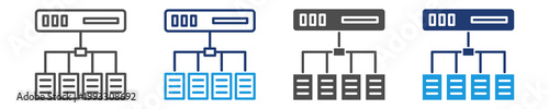 load balancing icon set multiple style