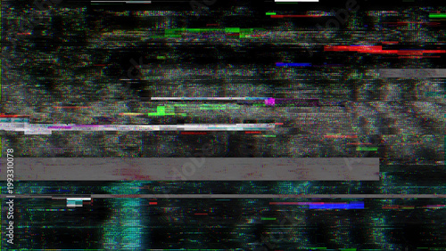 Digital Distortion: A glitchy display of digital interference. a chaotic mix of abstract art.