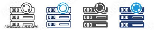 server load icon set multiple style