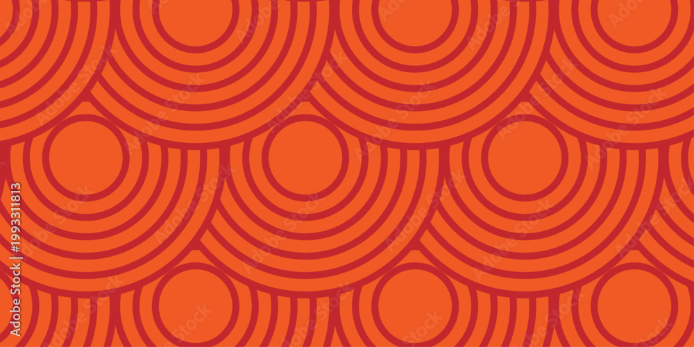 Fototapeta premium abstract seamless pattern with circles overlap textile fabric curl design.