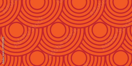 abstract seamless pattern with circles overlap textile fabric curl design.