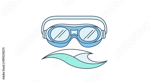 Obraz na plátně Swim Goggles and Snorkel Equipment.