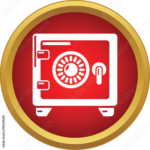 Steel safe box with a combination dial protecting valuables and assets