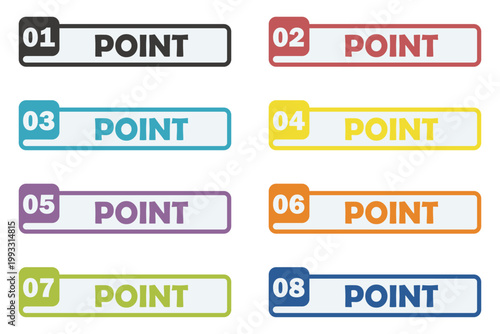 イラスト素材：ポイント,重要,チェック,注目,注意,数字	