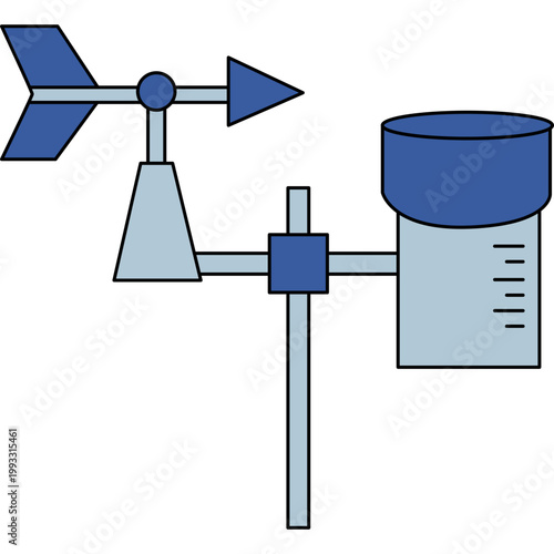 Weather Station Icon Illustration
