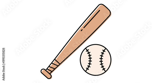 Baseball Bat and Ball Sports Equipment.