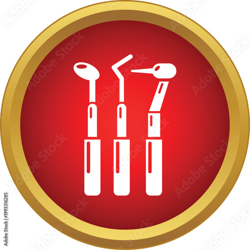 Dental tools representing oral health care and stomatology