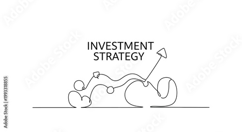 Investment Strategy Growth Arrow Upward Trend Line Chart Abstract Business Concept
