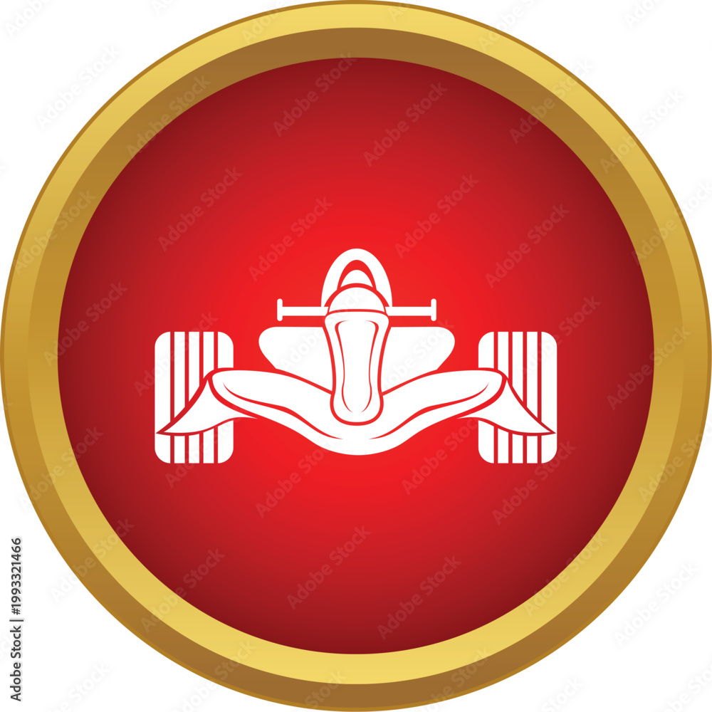 Fototapeta premium Formula racing car icon representing speed, competition, and racing motorsport