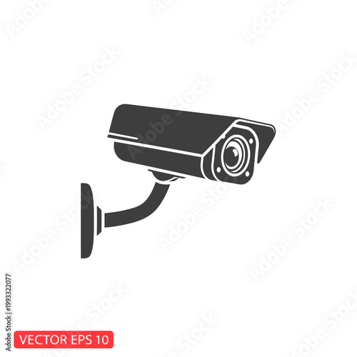 Black and white security camera.