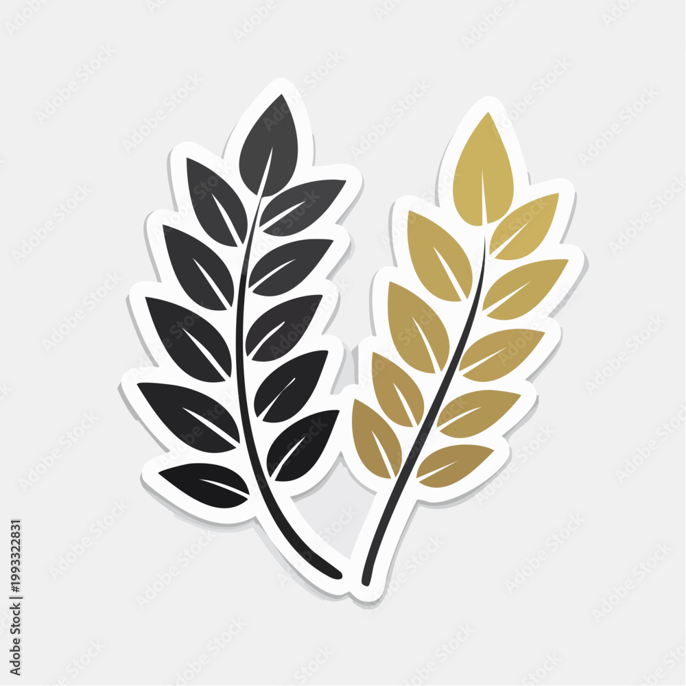 Obraz premium Wheat Ears Icon
