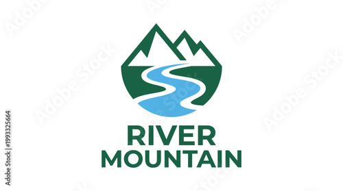 River Mountain Logo Design.