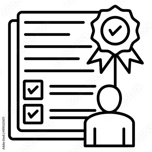 Tableau sur toile Qualification  Icon