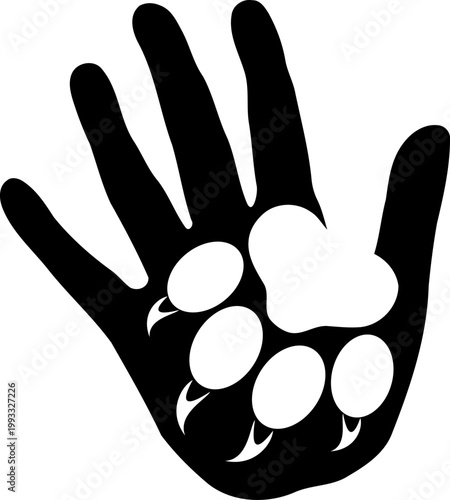 Hand und Pfote, Katzen, Pfote, Logo