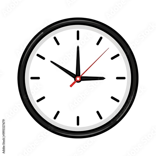 Analog wall clock face closeup.