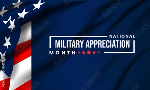 Quadro su tela Military Appreciation Month USA Patriotic Flag Design