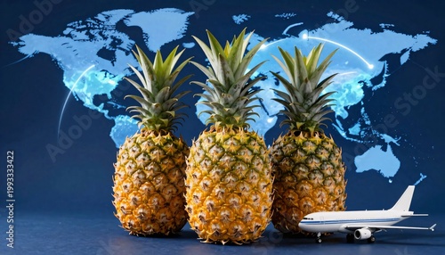 Fresh Pineapple with Airplane for Global Air Freight Export