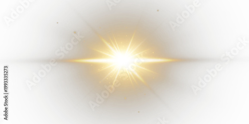 Cuadro en lienzo Abstract sunlight overlay with shimmering highlights and radiant rays