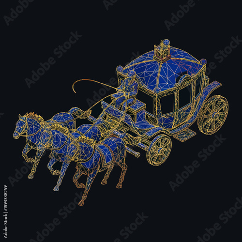 Luxury Horse Drawn Carriage with Horses.