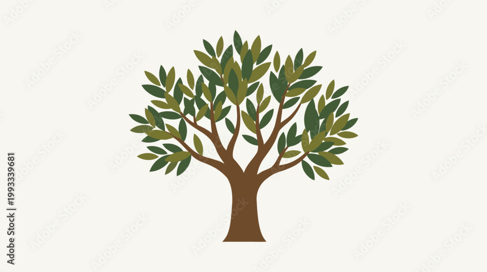 Fototapeta premium A stylized illustration of a tree.
