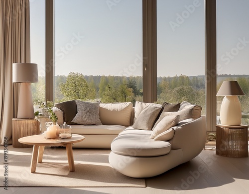 intimate gathering space with plush upholstered surfaces and subtle light detailing creates a