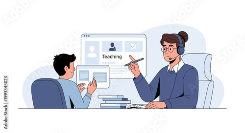 Online Teaching: Student Learns Remotely from Teacher via Video Conference