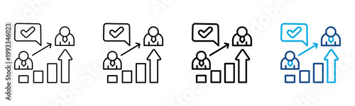 Team Escalation Icon Different Style Outline Collection Set Vector Illustration